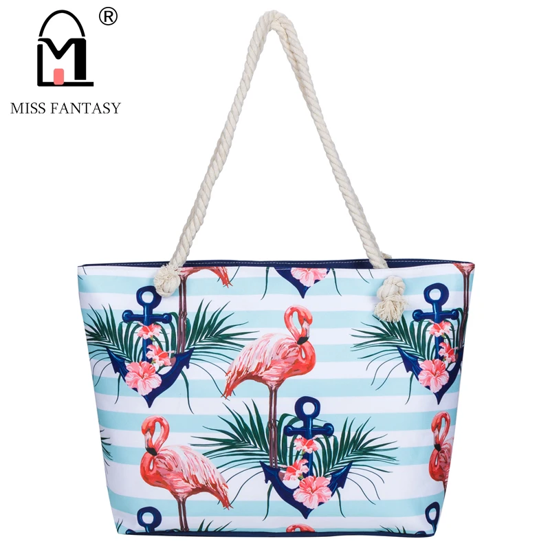 Women Bag Polyester Waterproof Handbag Summer Beach Bag