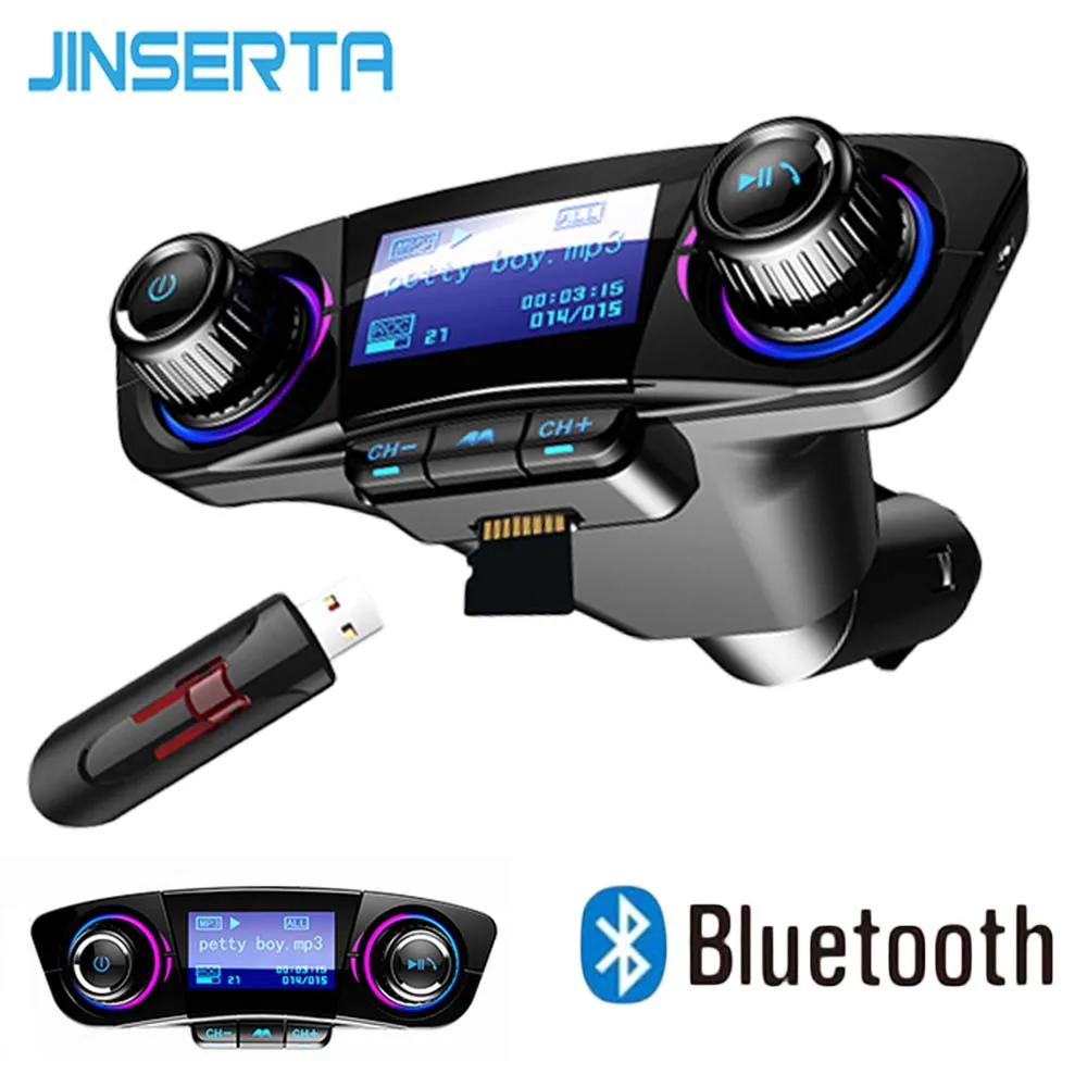 Мини mp3 плеер JINSERTA с Bluetooth и FM передатчиком светодиодный экран гарнитура для TF