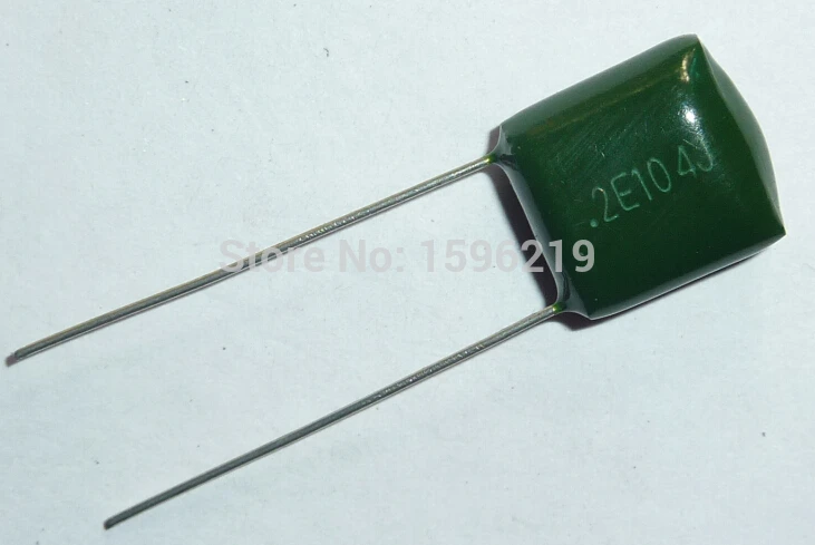 50 шт. лавсановой пленки конденсатор с алюминиевой крышкой, 250V 2E104J 0,1 мкФ 100nF 2E104 5% полиэстеровый пленочный конденсатор