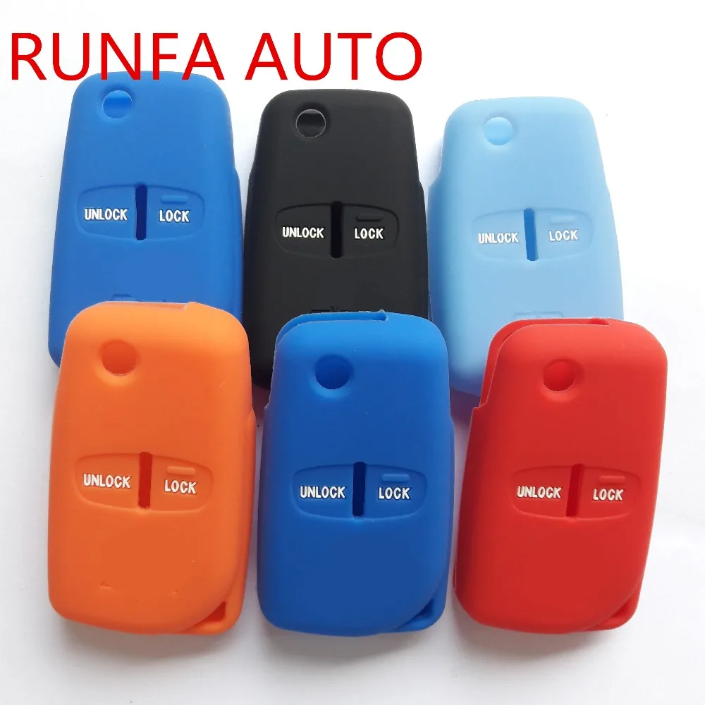 

Remote Flip Key Case Cover Repair For Mitsubishi Car EX Galant Pajero ASX Outlander Lancer 2 Button Pouch Silicone