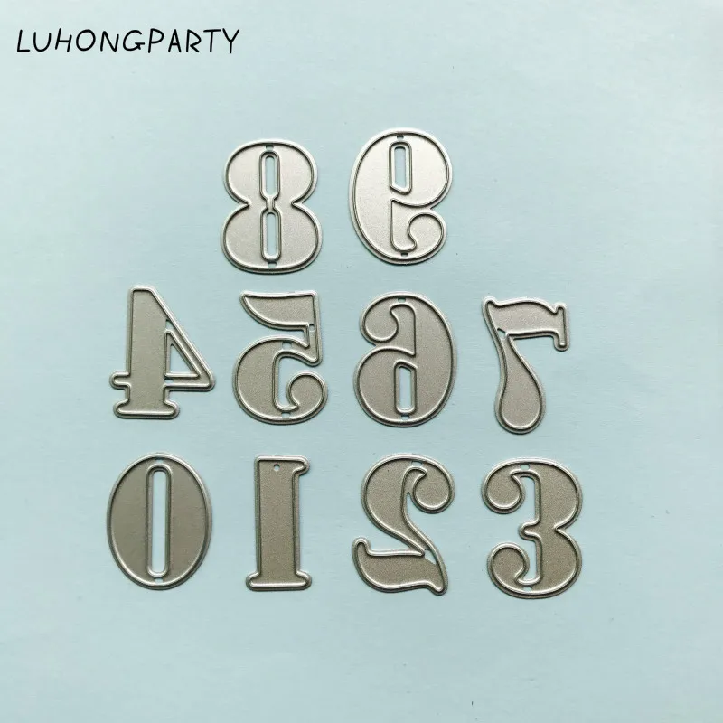 10pcs/Set 2.5cm Number Metal Cut Dies Stencils for Scrapbooking Stamp/Photo Album Decorative Embossing DIY Paper Cards | Дом и сад