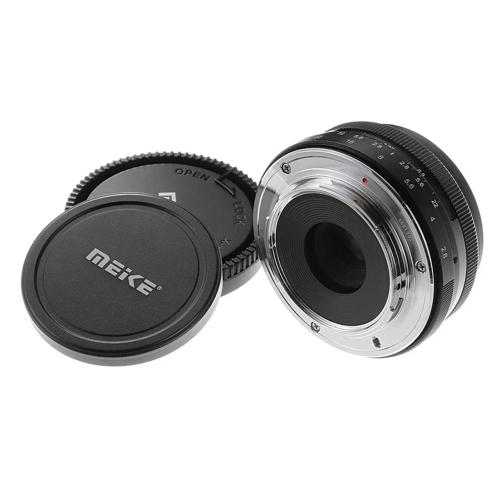 MEKE 28 мм f2.8 фиксированный объектив с ручной фокусировкой для Olympus Panasonic M4/3 система