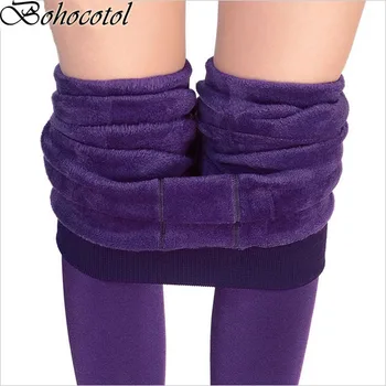 

Bohocotol Hot Sale S-XL 2019 winter New Fashion women's pants high elasticity good quality thick velvet pants Drop shipping