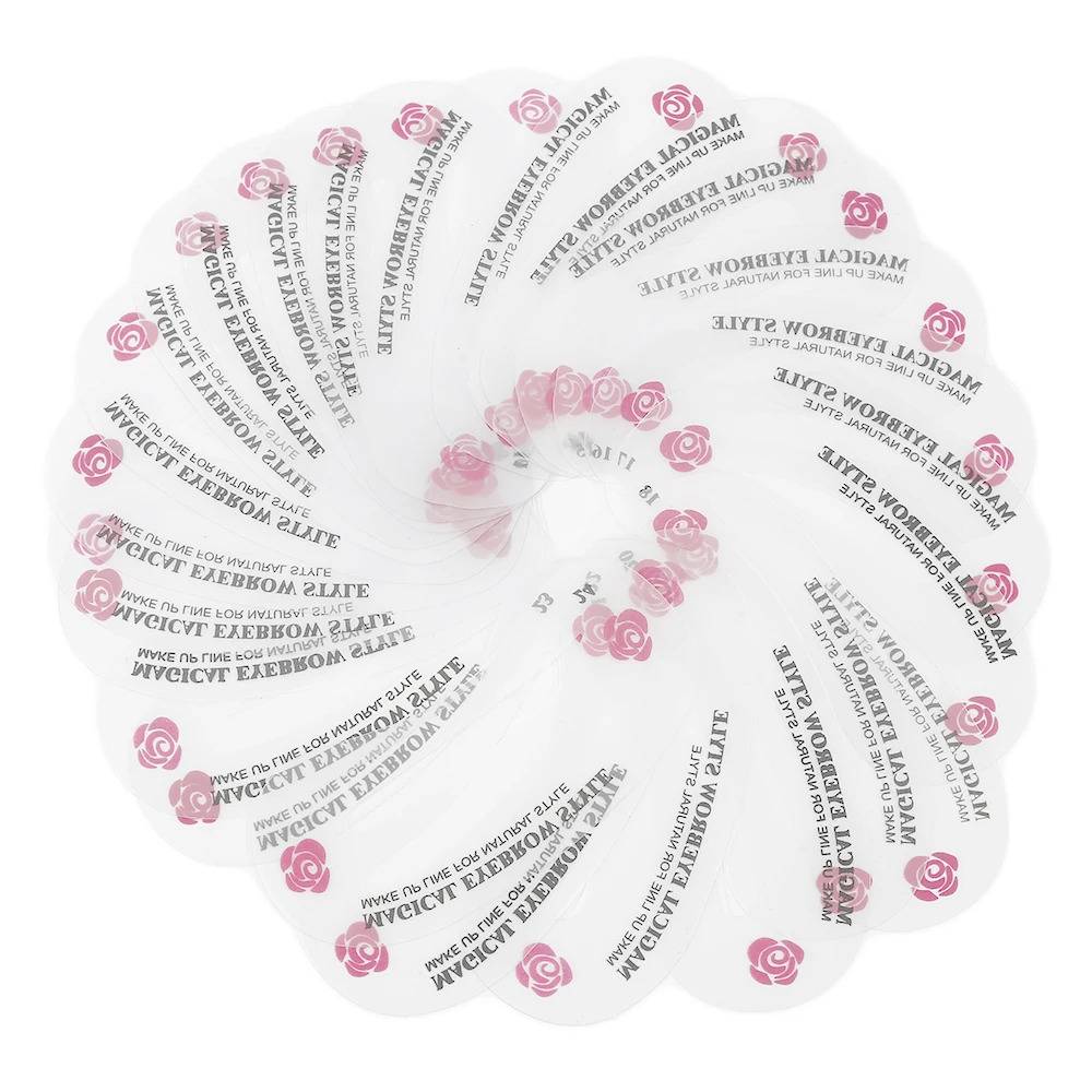 

ELECOOL 24pcs Design Eyebrow Template Stencils Card Eye Brow Shaping Grooming Mould Reusable Make Up Beauty Tool Kit