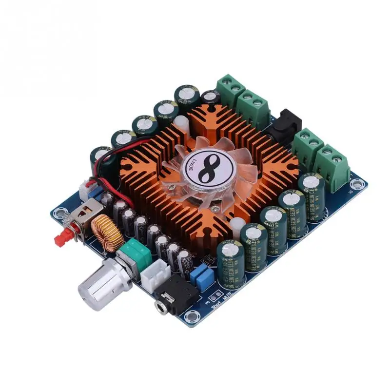 

4 Channels 4*50W Large Power HiFi Amplifier Board TDA7850 IC Smart Cooling Digital Amplifier Board DC12-16V