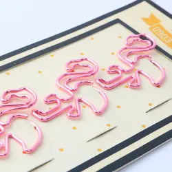 Розовая бумага зажимы Фламинго Закладка планировщик инструменты Скрапбукинг инструменты металла связующего скрепки