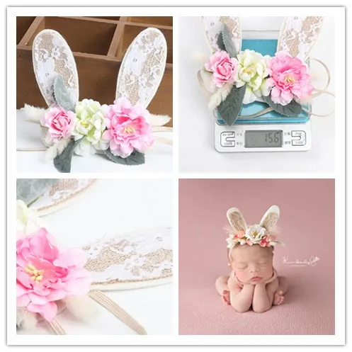 

Newborn Hair Accessories for Photo Shooting Baby Girls Photo Props Newborn Photography Accessories Crochet Pearl Flower Headband
