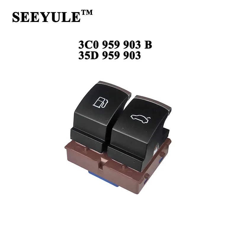 

1pc SEEYULE 3C0 959 903 B / 35D 959 903 Car Trunk Release and Fuel Tank Door Switch for VW Passat CC,Passat B6 B7L EOS Jetta MK6