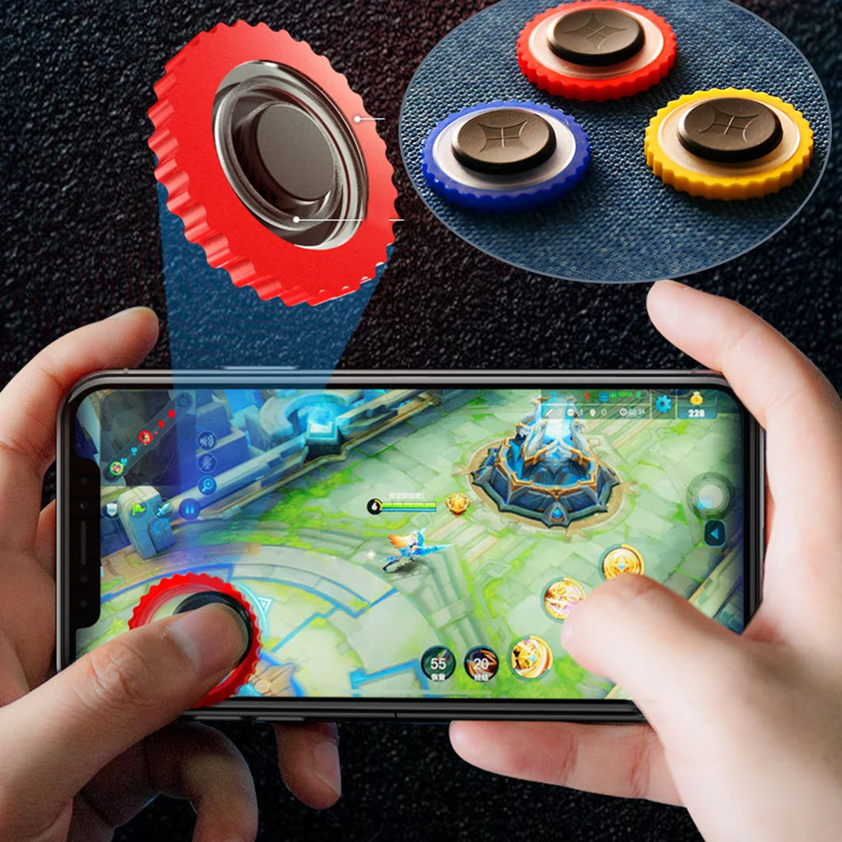 Круглый игровой джойстик геймпад мобильный телефон рокер для Iphone Android
