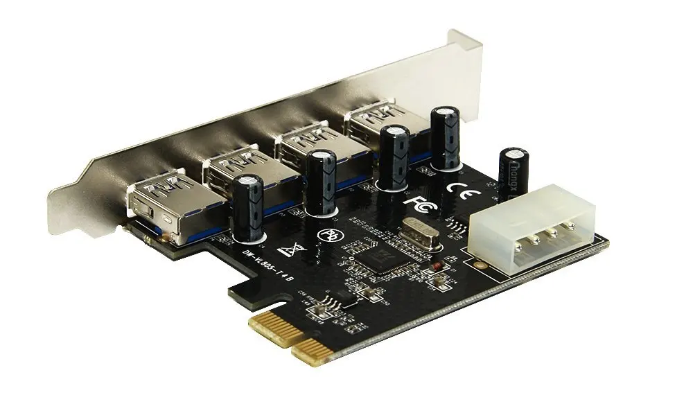 4 порта PCIE к USB 3,0 Плата расширения PCI Express адаптер Pcie карта 4 порта USB 3,0 с 15 Pin Sata кабель разъема питания