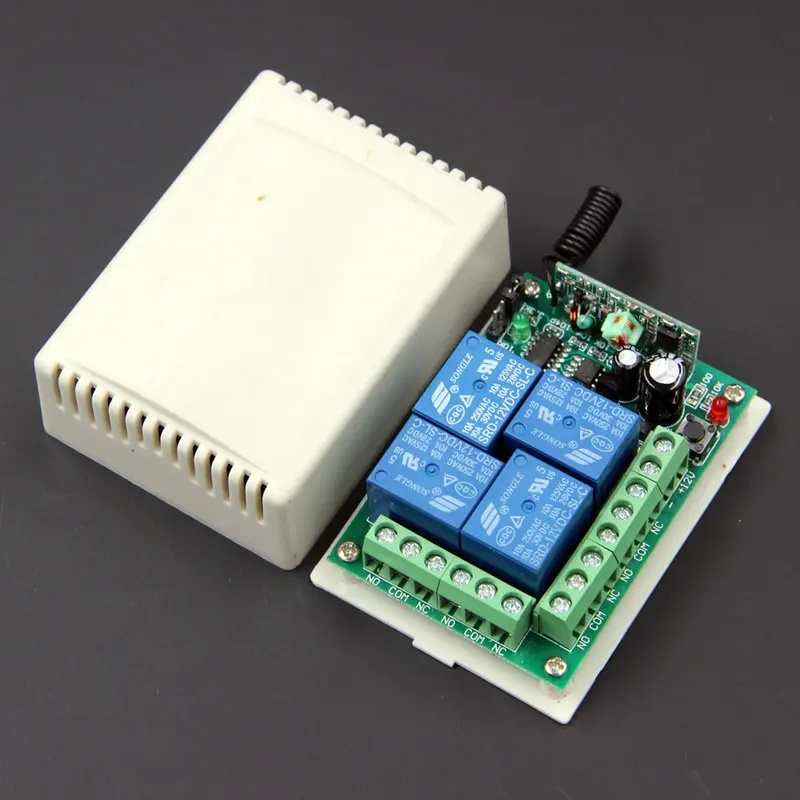 Смарт передатчик 4 канала беспроводной 12 В 24 10 А 315/433 МГц|4 ch receiver|receiver controlled