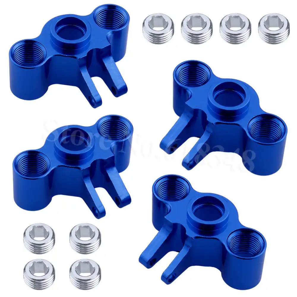 2PR Blue for 1//10 RC E-REVO 2.0 VXL 8635 Traxxas Aluminum Axle Carriers Left /& Right Front /& Rear