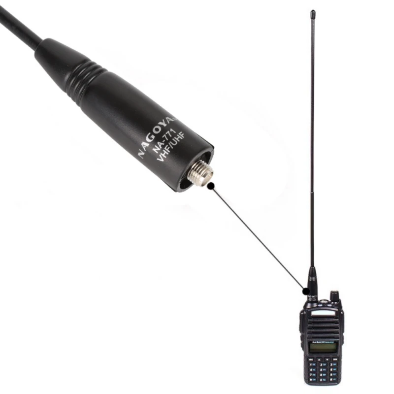 УФ VHF/UHF 144/430 МГц Двухдиапазонная радио антенна гибкие женские антенны NA-771, 15,6-дюймовый Кнут Для рации