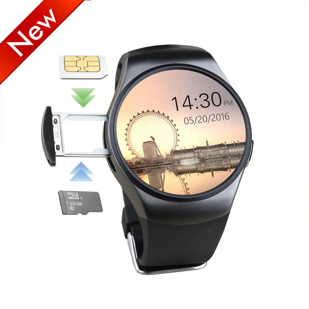 

KW18 Bluetooth smart watch full screen Support SIM TF Card Smartwatch Phone Heart Rate for apple gear s2 huawei xiaomi
