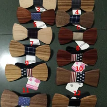 Хорошее Новое поступление мужчин древесины галстук-бабочка Matts треугольник плед форма джентльмен галстук-бабочка