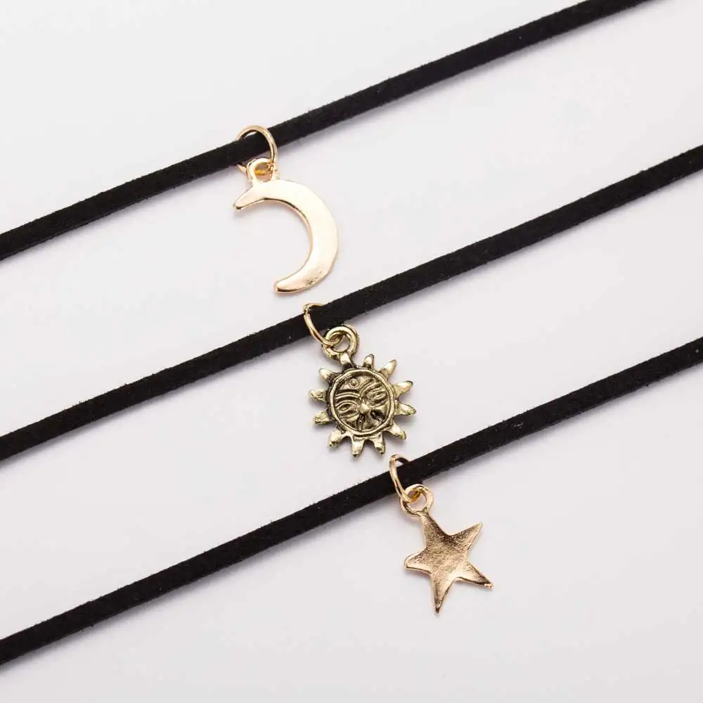 FAMSHIN-3-Pcs-Sets-Star-Moon-Sun-Chokers-Necklaces-Alloy-Pendants-Maxi-Necklaces-For-Unisex-Hot (1)