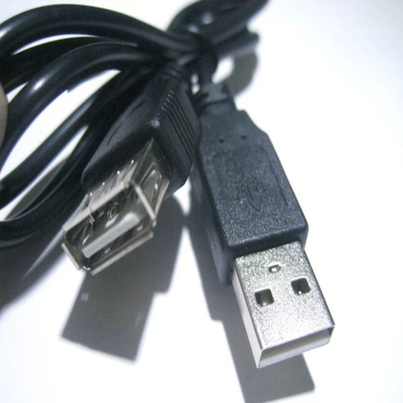 أسود 1.5 m USB 2.0 تمديد كابلات الرصاص وذكر لأنثى تهمة الرقمية بيانات موصل كابل ل PC الهاتف جهاز ذكي
