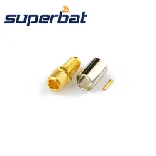 Superbat 10 шт. SMA 50 Ом RF коаксиальный разъем обжимной разъем Женский переборка для кабеля LMR300