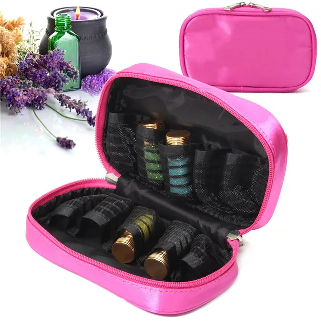 10 Grids Essential Oils Storage Bag For Traveling Double Zipper Oil 10 Grids Essential Oils Storage Bag For Traveling Double Zipper Oil Carrying Case Cosmetic Bags