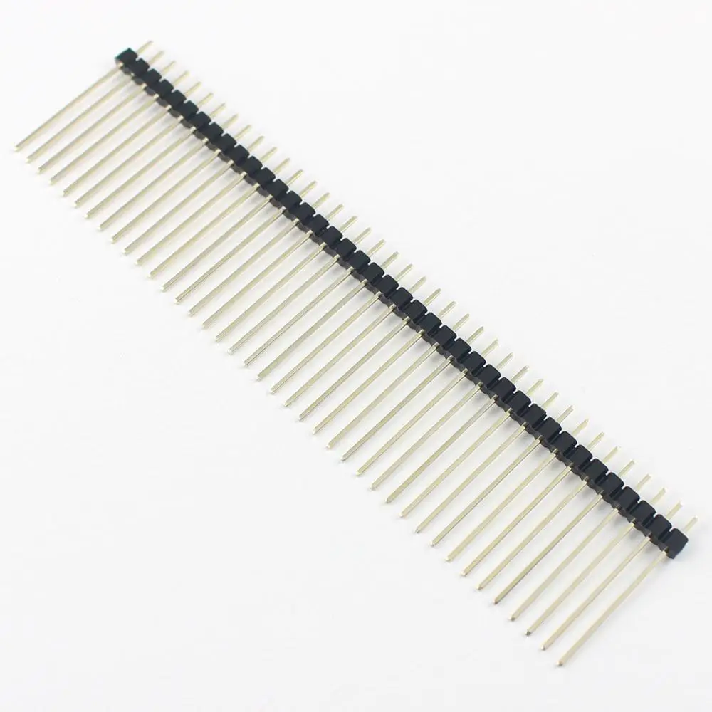 

10Pcs Gold Plated 2mm 2.0mm Pitch 40 Pin Double Male Long Header Strip L= 20mm