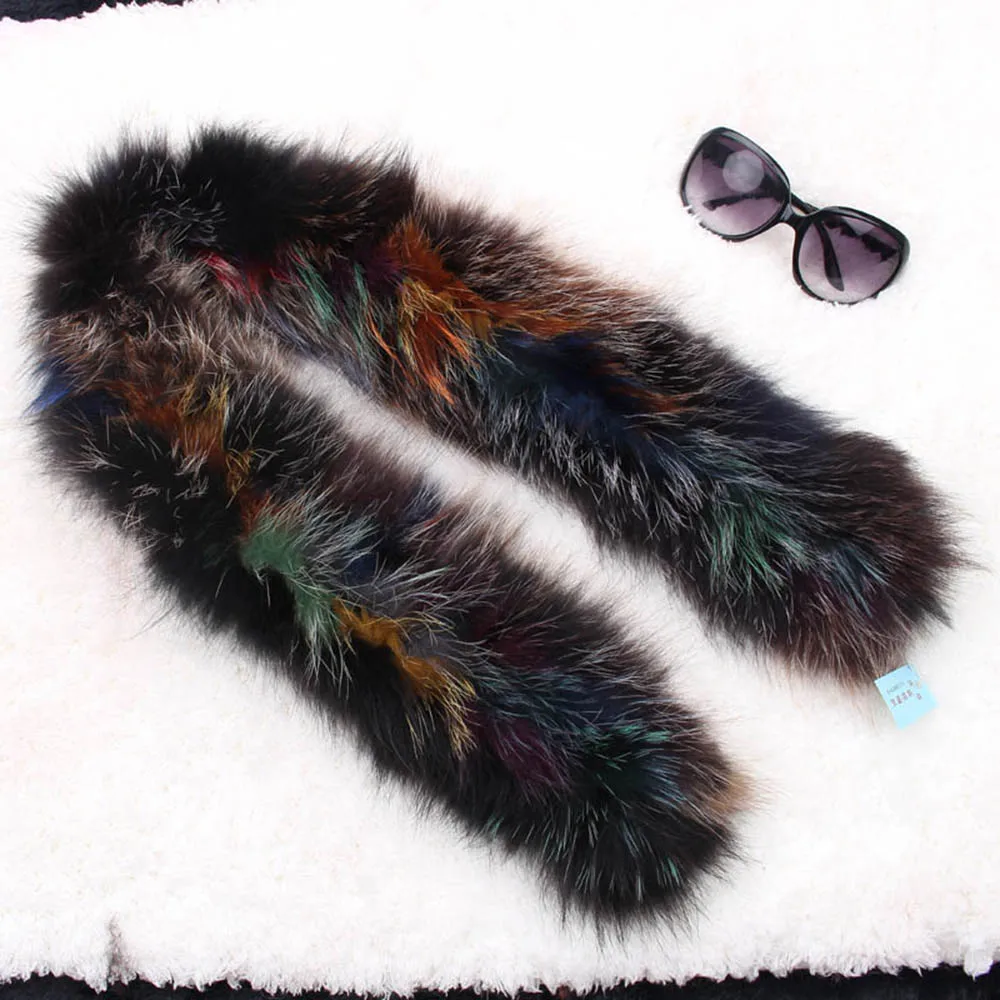 fox fur scarf multi color 