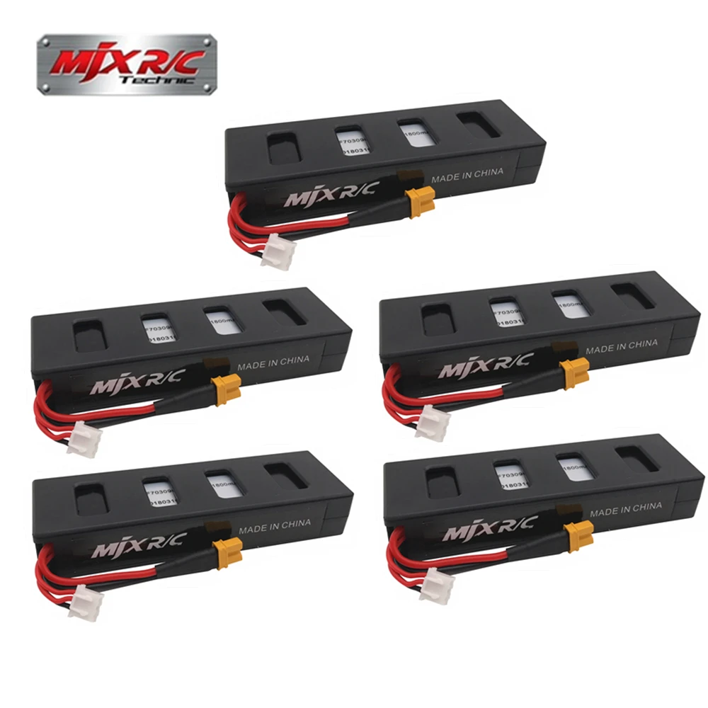 Original 5pcs 7.4 V 1800 mah 25C Li-po battery for MJX B3 rc quadcopter drone (MJX Bugs 3 battery) spare parts accessories | Игрушки и