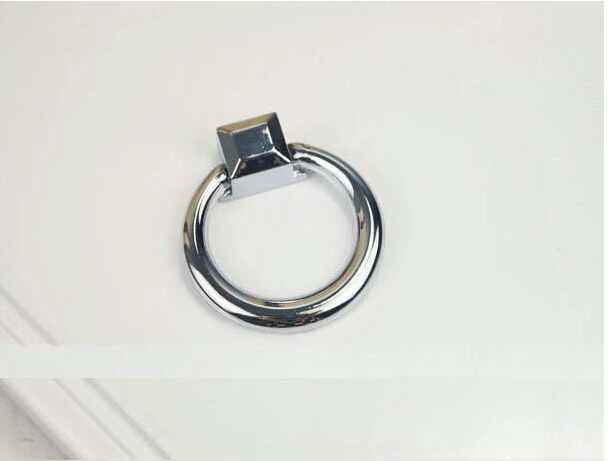 

Modern European silver rings handle light circle handle small drawer handle cabinet wardrobe handle