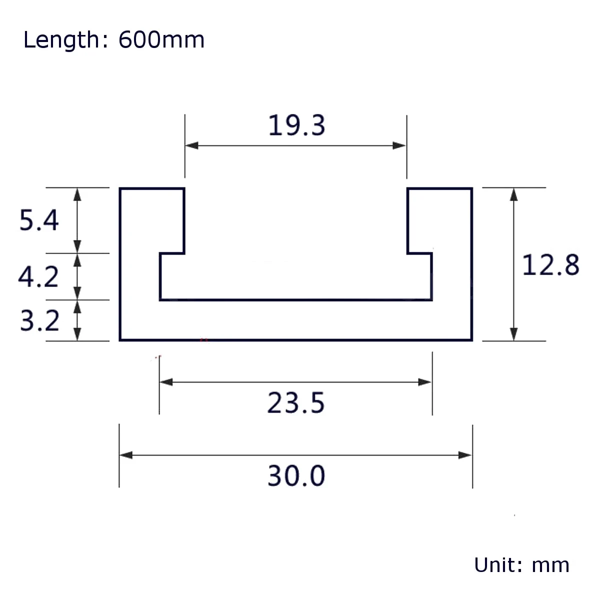 1pc New Mayitr T Track Aluminum Alloy Durable T- Slot Miter Track Jig Fixture for Router Table Saw Woodworking Tool 600mm