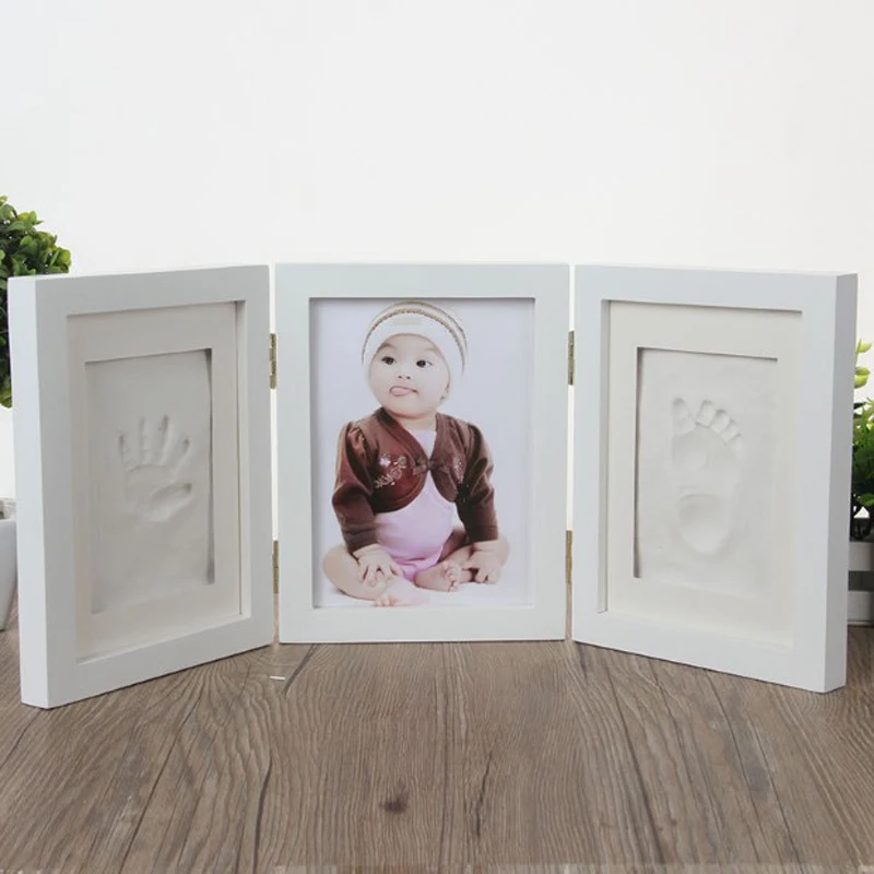 New Cute Photo Frame Newborn DIY Baby Soft Clay Handprint Footprint