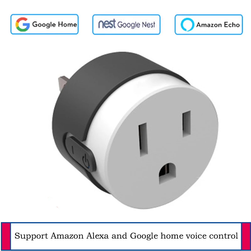 

US/EU Standard wifi smart socket Support TUYA APP wireless control IFTTT voice control Mini socket apply to google home alexa