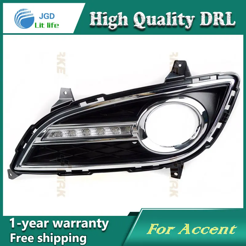 

Free shipping !12V 6000k LED DRL Daytime running light case for Hyundai Elantra 2011 fog lamp frame Fog light Car styling
