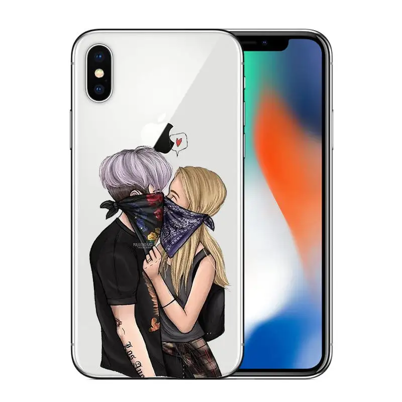 Чехол для мобильного телефона best friend forever lovers для iphone 6 6S 7 8 Plus 5S 5 SE X XR XS Max 10 - Цвет: Серый