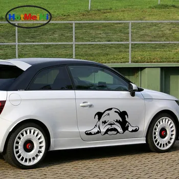 

HotMeiNi Cute English Bulldog pattern tired styling Dog Car Sticker Car body stickers For Truck SUV Door Vinyl Decal 33*69.6 cm