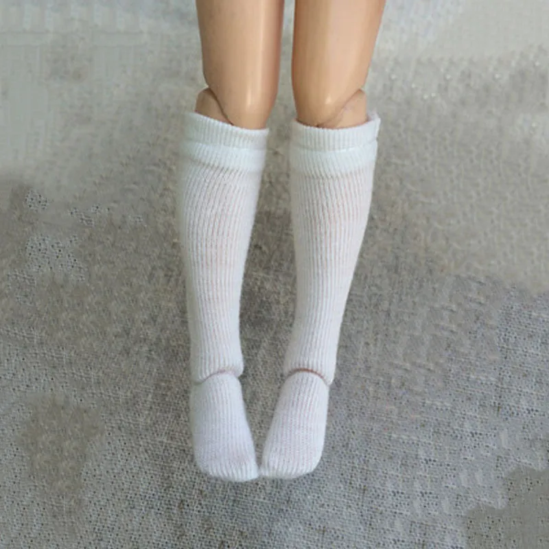 1pair 1/6 Doll Accessories Doll Stockings for Barbie Dolls Middle Tube Sock For Blythe 1:6 Blyth Doll Long Socks For Momoko