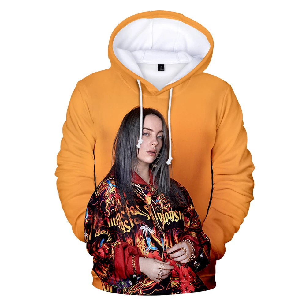 Лидер продаж, уличная одежда, billie eilish, толстовки, модная толстовка с капюшоном для мужчин/wo, Мужская толстовка, модная певица, хип-хоп, унисекс, толстовка с принтом, Топ