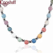 Новинка года колье Цепочки и ожерелья вулканического камня Бусины Кручёные ожерелья Для женщин Ожерелья для мужчин Jewelry Цепочки и ожерелья для Для женщин природа камень