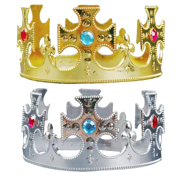 

MUSEYA 2Pcs Birthday Tiara Princess Prince Crown Hats Kids Role Play Party Favors Supplies Decoration Apparel Accessories