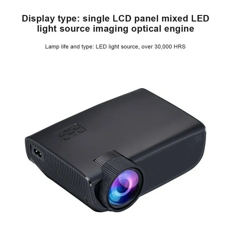 

1080P 3D 4K HD LED Projector Home Theater Cinema for Android/IOS XXM8