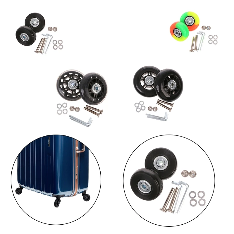 

2018 Fashion New Unisex 360 Degree Swivel Luggage Mute Wheel Suitcase Replacement Repair Wheels Accessory for Men Women