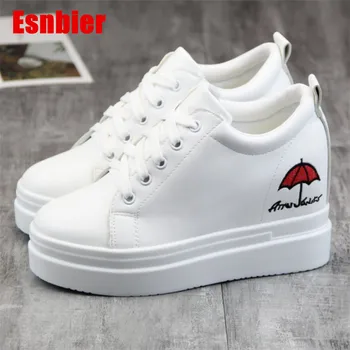 

Summer Women sneakers High Heels Platform shoes white sneakers Casual Woman Wedges Height Increasing Shoes Ladies