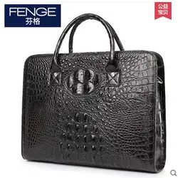 Fenge из крокодиловой кожи мужские сумки мужские кожаные деловые мужчины сумка горизонтальная квадратная один сумка