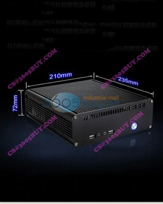 

American aluminum trainborn wall 4com computer case
