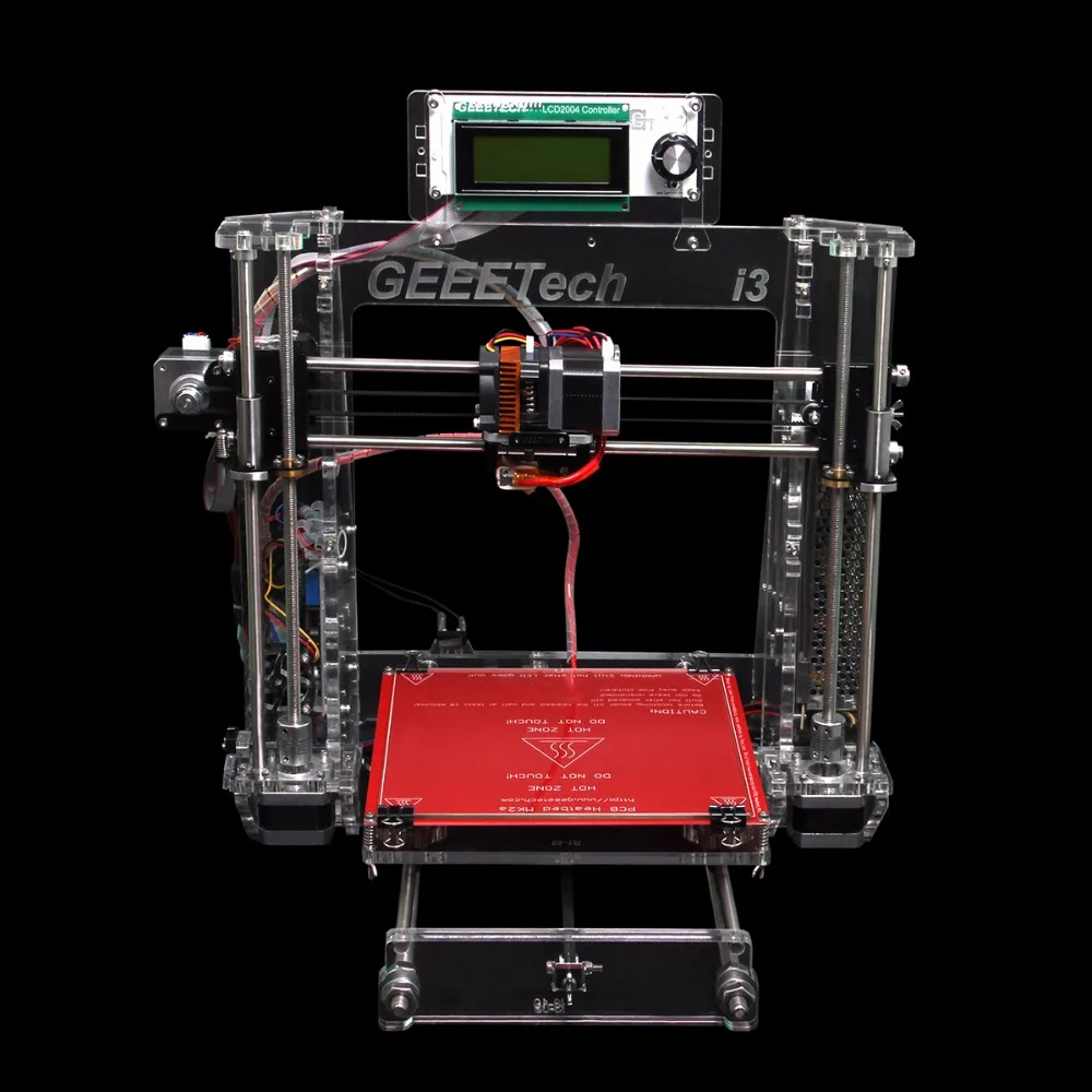 2016 Geeetech 3D Printer Prusa I3 Pro B Acrylic Frame New Upgraded Version High Precision Printing DIY Kits Transparent