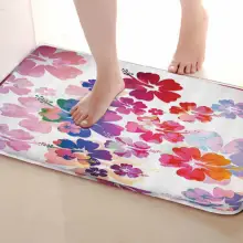 Цветочный стиль коврик для ванной комнаты, смешной Противоскользящий коврик для ванной, занавески для душа s аксессуары, соответствующие вашей душевой занавеске