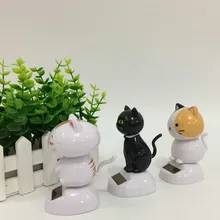 Милый Кот украшение автомобиля на солнечных батареях танцы животных качающиеся анимированные поплавок Танцующая игрушка автомобиль декор кошка аксессуары Automovil