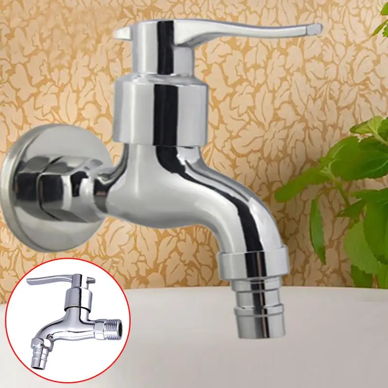 

Pratical Water Taps High Quality Zinc Alloy Washing Machine Faucet Single Handle Cold Water Inwall Garden Fast on Tap