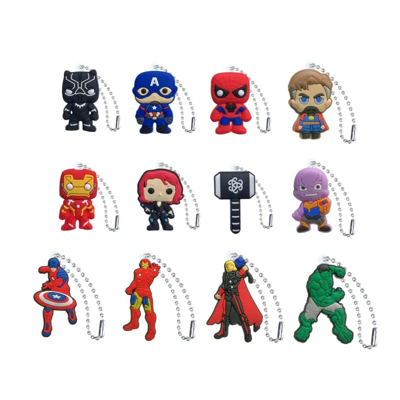 

New 1pcs Marvel Avenger Keychain Superhero Figure Key Ring Accessory Trinkets Key Chain Key Holder Fashion Ball Chain Kids Gift