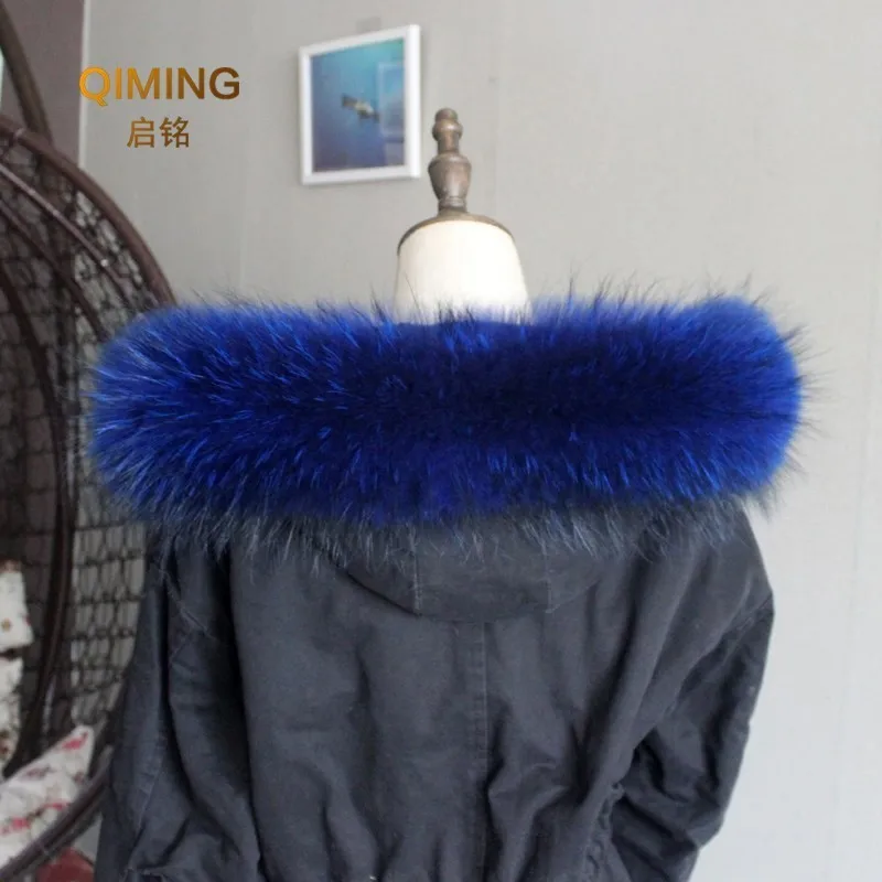Зимняя куртка из натурального меха, воротник из натурального меха енота, женские шарфы, пальто, женская шапка, длинный теплый шарф из натурального меха, большой размер