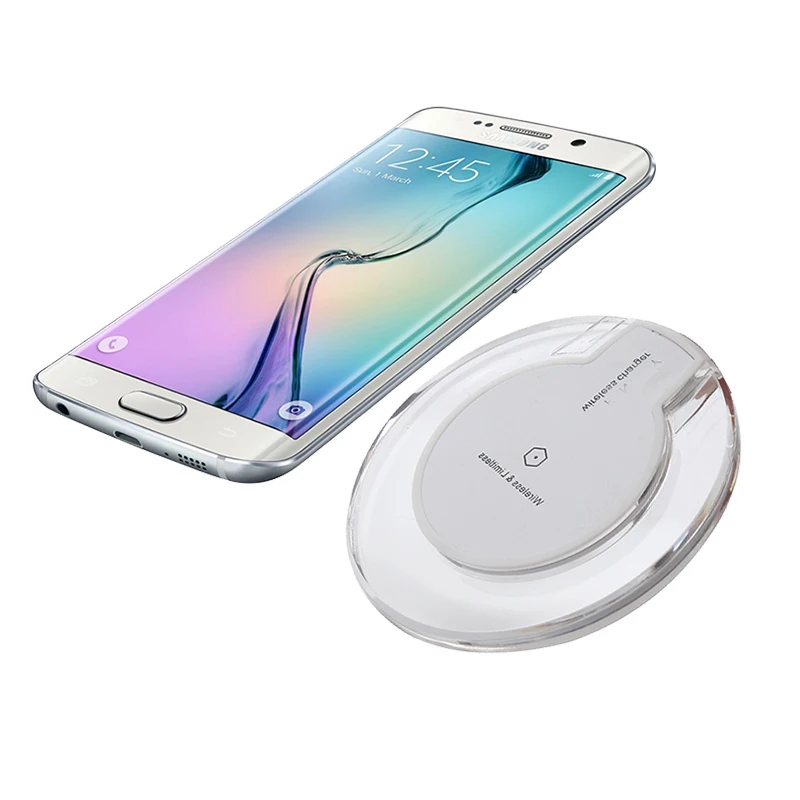 

RACAHOO Transparent Wireless Fast Charging Battery Charger For power bank caseFor Samsung Galaxy S8 Plus S7 S6 Edge Note 5