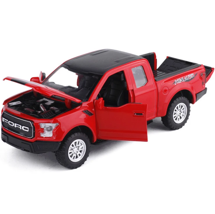 1:32 F150 pick up Truck модель автомобиля из сплава металлические Литые Игрушки транспортные средства оттягиваются мигающий Звук для детей игрушки